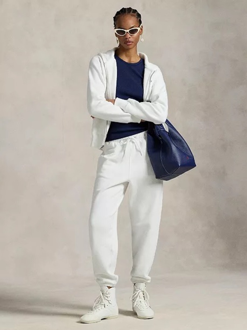 Polo by Ralph Lauren White Drawstring Jogger Pants